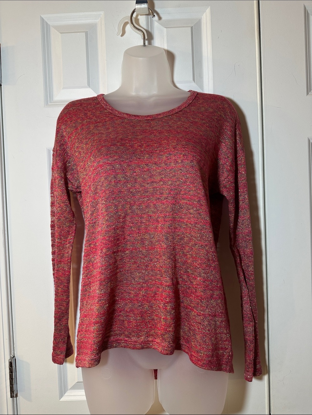 Kut from the Kloth Marled Pink Long-Sleeve Knit Top